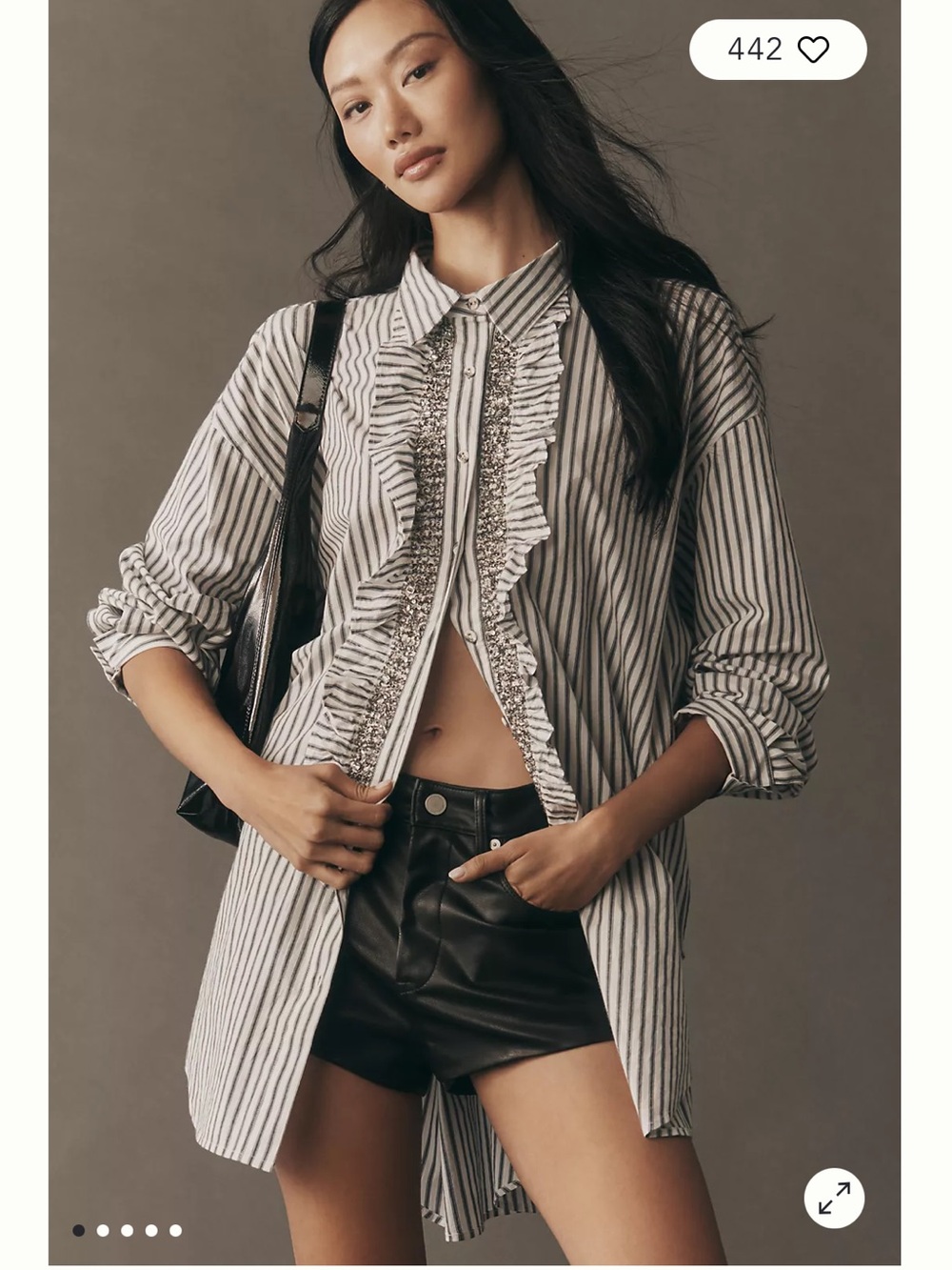 Blank NYC for Anthropologie faux leather shorts